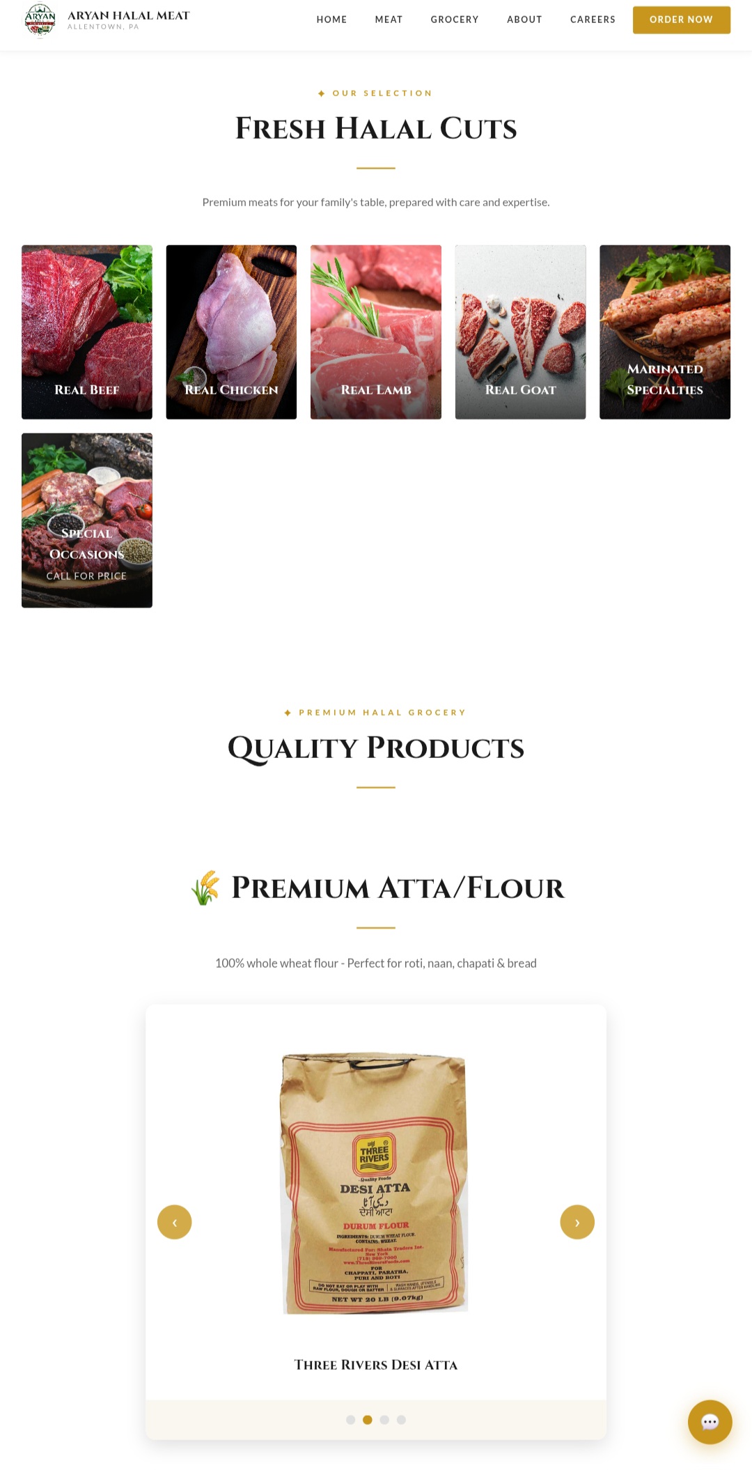 Halal Butcher & Grocery website